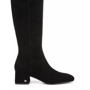 Sam Edelman Black Suede Heeled Boots (NWT)